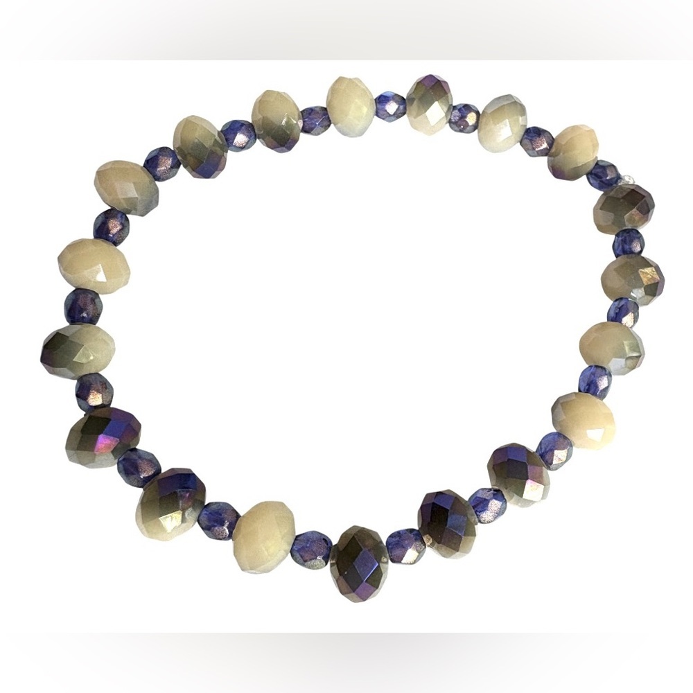 Natural Stone, Sea glass, Crystal and Czech Glass Beaded Stretch Bracelets. - Picture 15 of 15